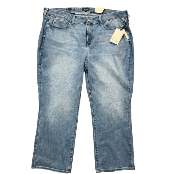 NYDJ NWT Marilyn Straight Ankle Jeans in Easley Plus Size 22W - Picture 3 of 16